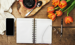 datebook and tulips datebook and tulips
